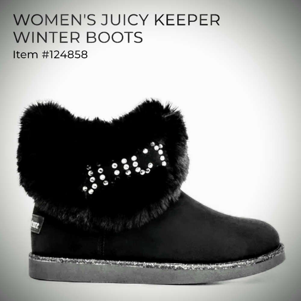 JUICY COUTURE NWT Faux Fur Trimmed Winter Boots👢Size 9